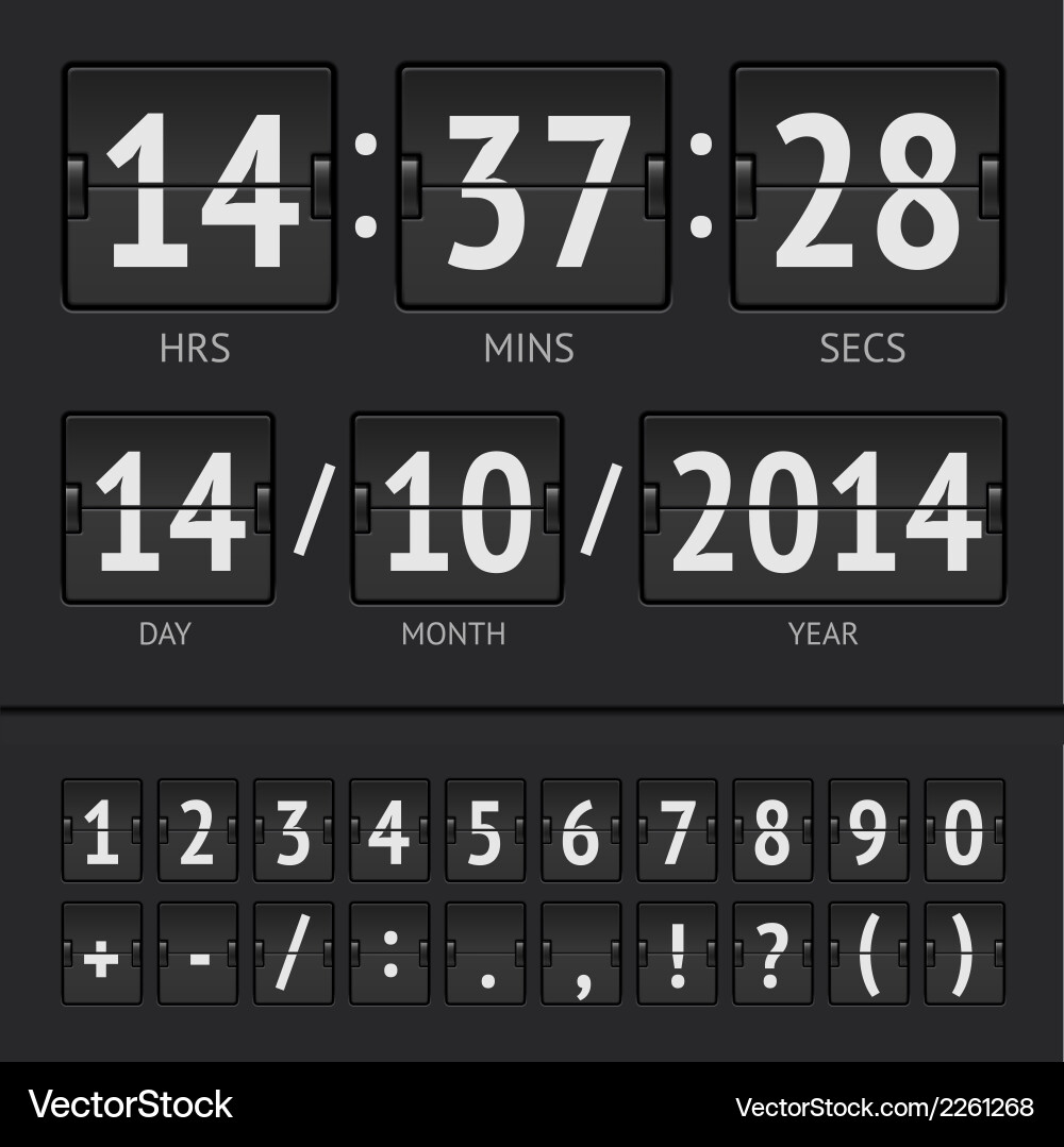 Digital Timer Display vector image
