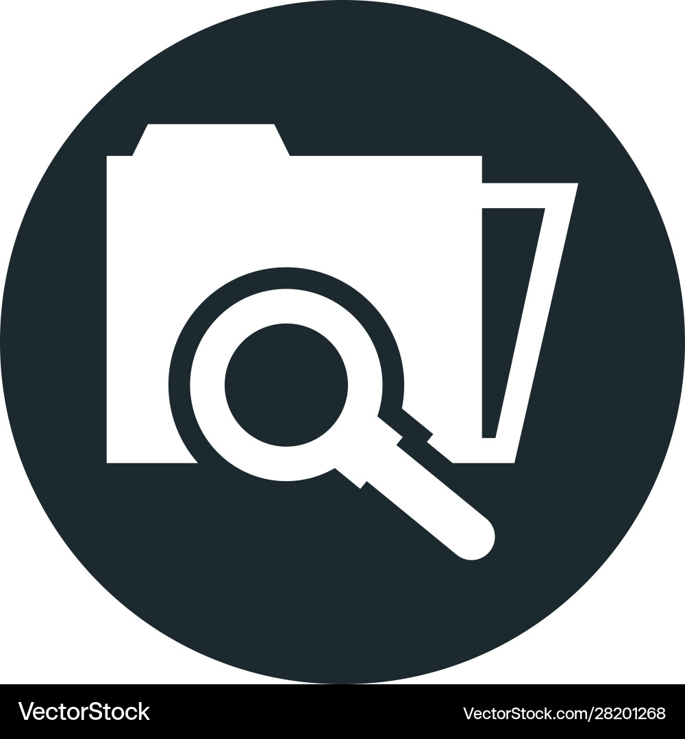 Folder file document with magnifying glass vector image