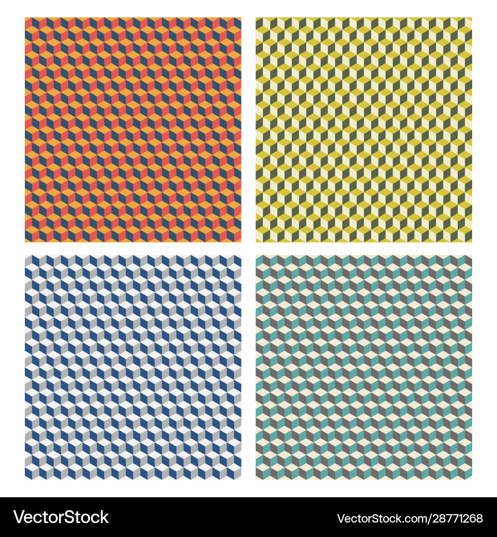 Geometric Cube Pattern vector image