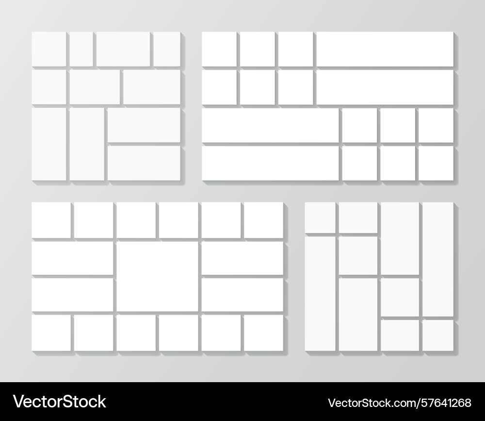 Geometric forms layout set portfolio images Geometric forms layout set portfolio images vector image