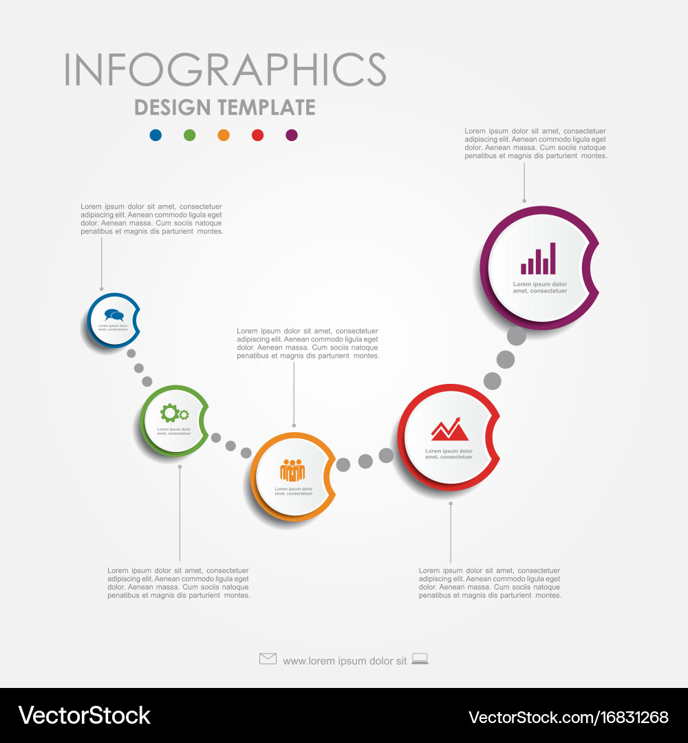Infographic template can be used for workflow Vector Image
