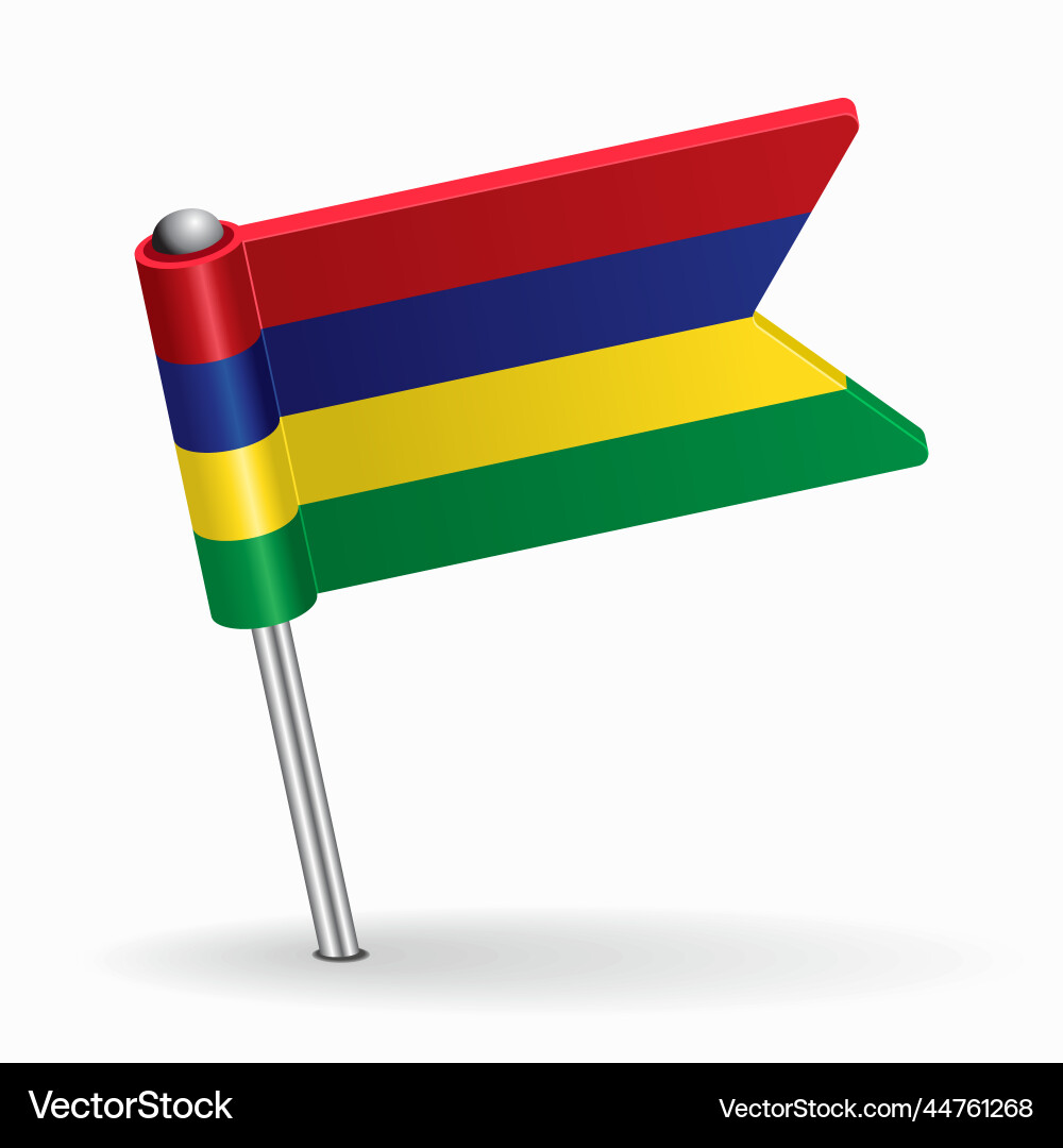 Landkarte von Mauritius Vektorbild