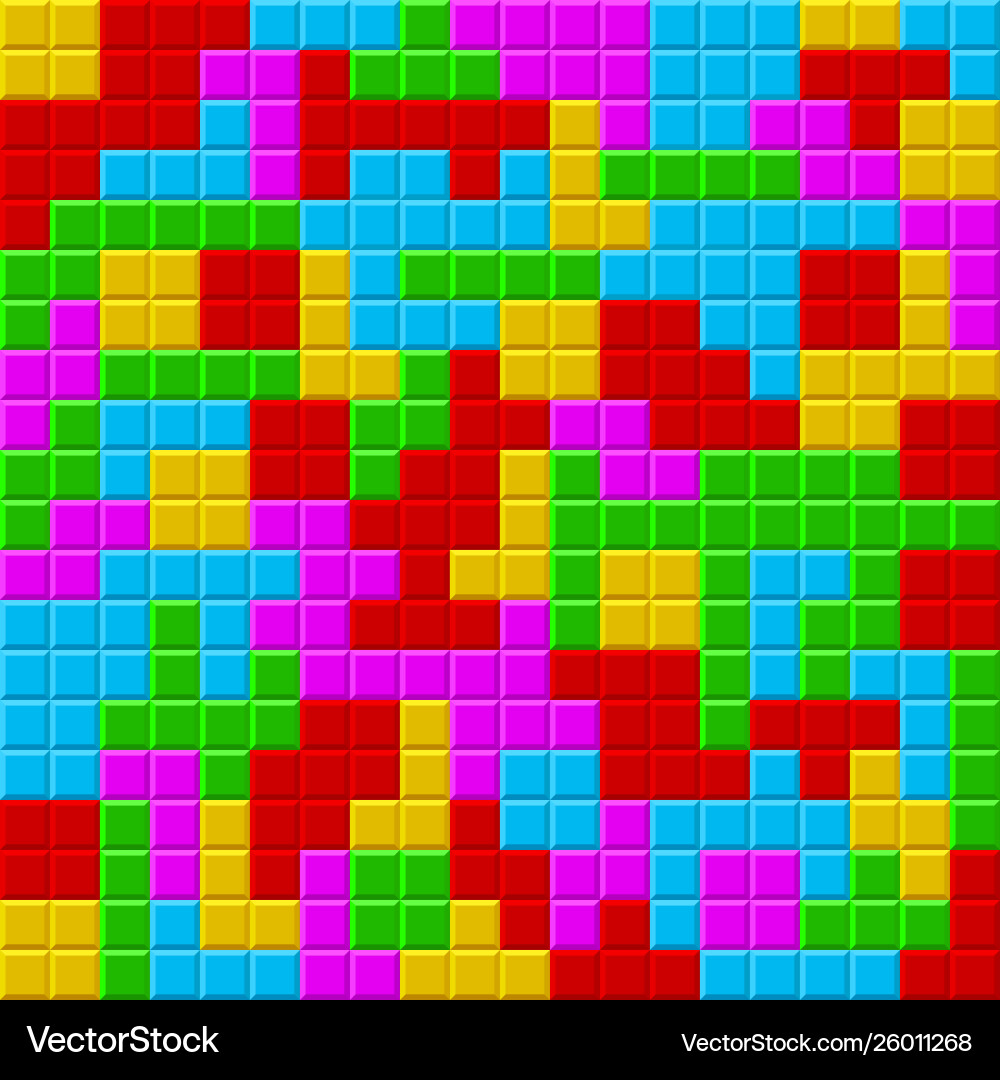 Old video game color square background Old video game color square background vector image