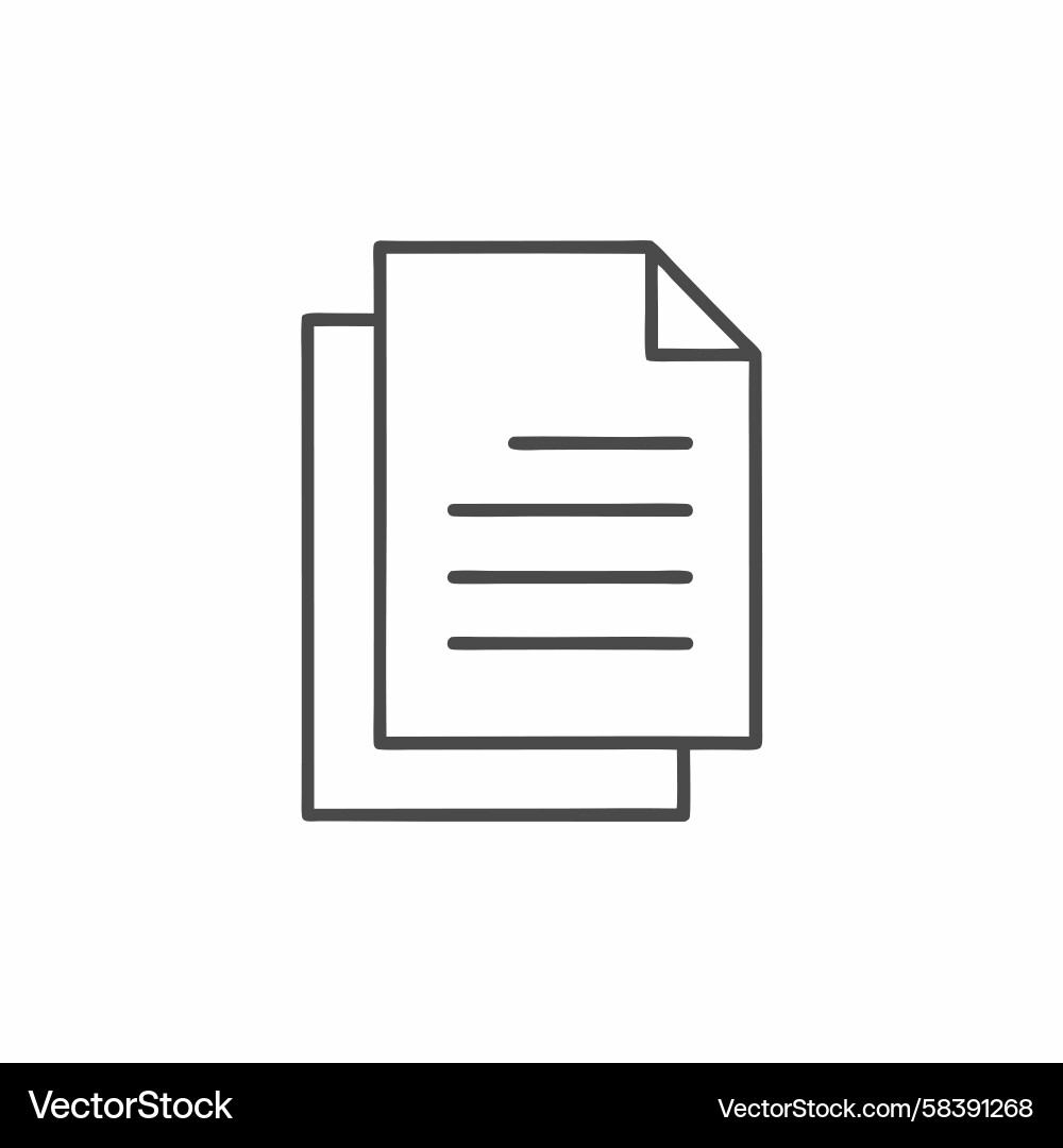 Overlapping Paper Sheets Icon Vector Image