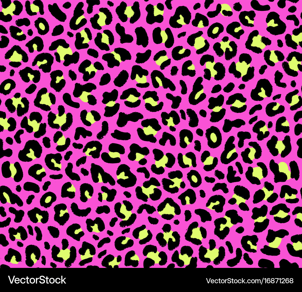 Pink Leopard Print Seamless Pattern vector image