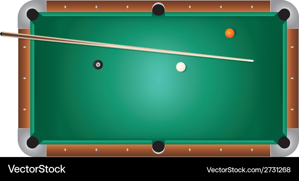 Pool table billiards Royalty Free Vector Image