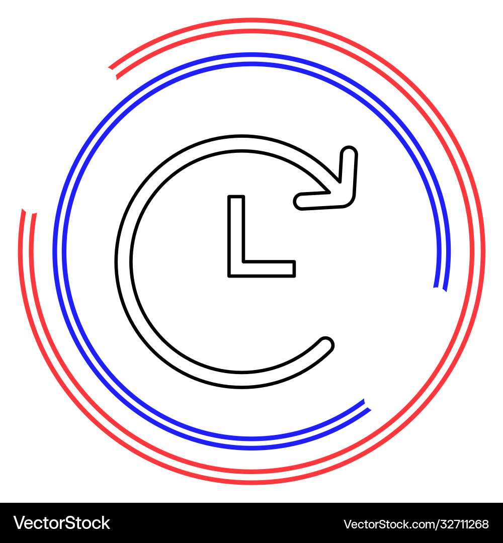 Running time - clock Vector Image
