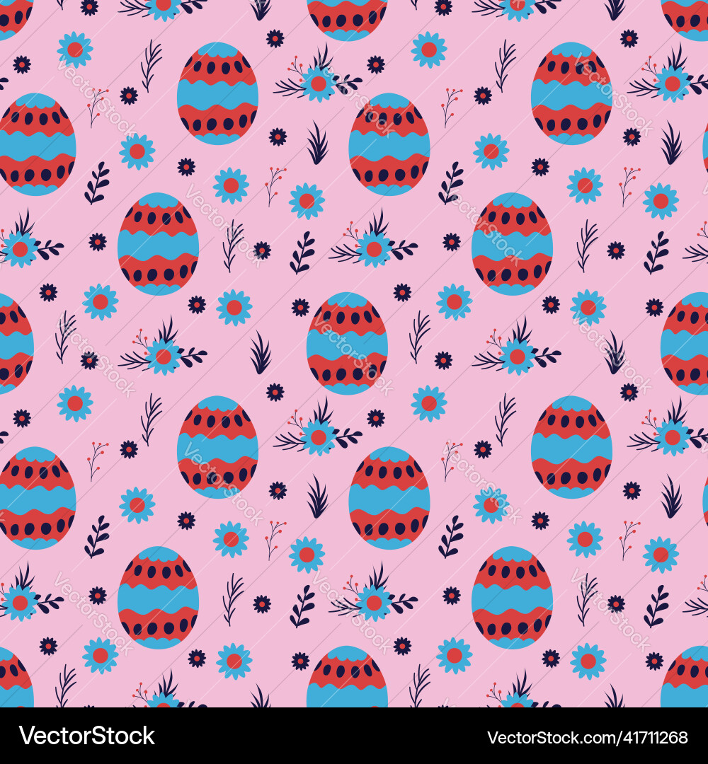 Seamless egg patterns with a pattern easter Vector Image