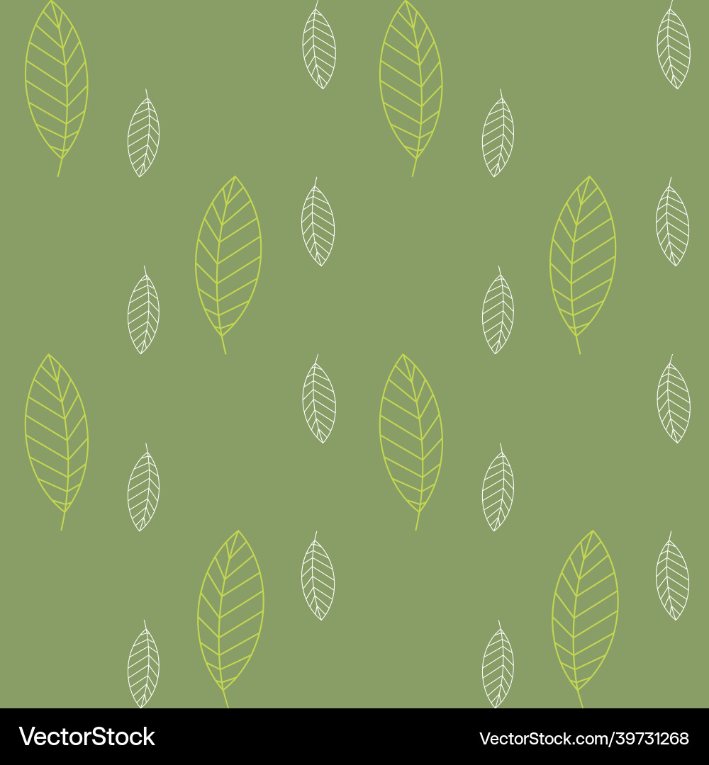 Seamless pattern with a motif of leaves vector image