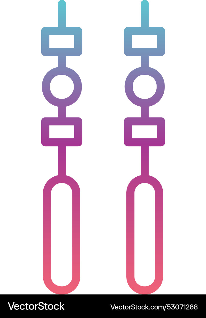 Skewers line gradient design Vector Image