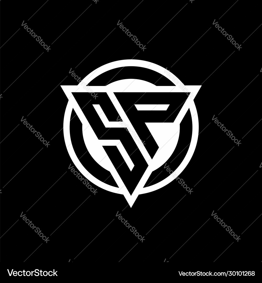 SP Monogram Logo - Minimalist Triangle Shape Vector Image