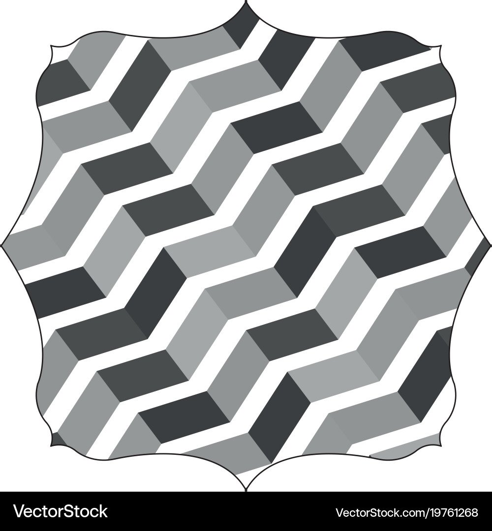 Square with seamless pattern graphic background Vector Image