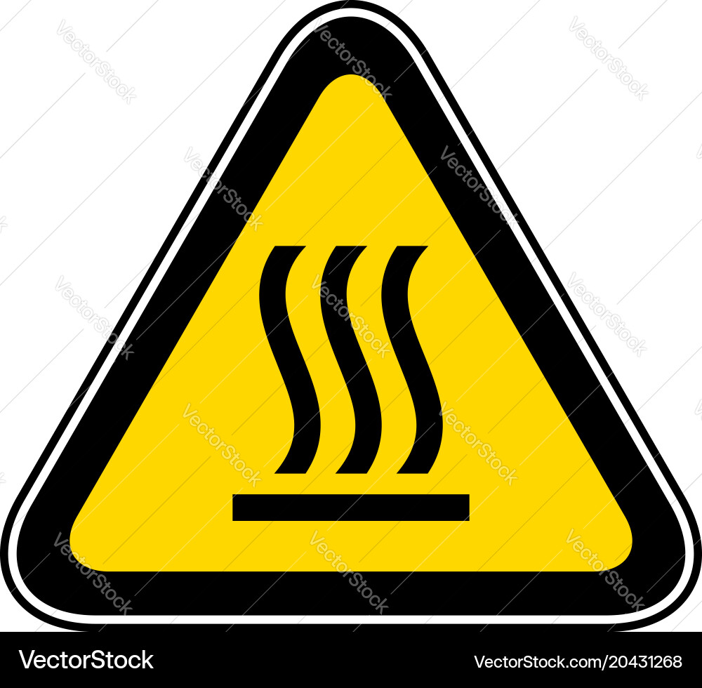 Yellow Warning Hazard Symbol Vector Image