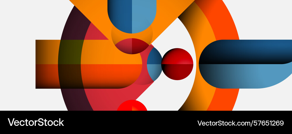 Abstract composition featuring overlapping Vector Image