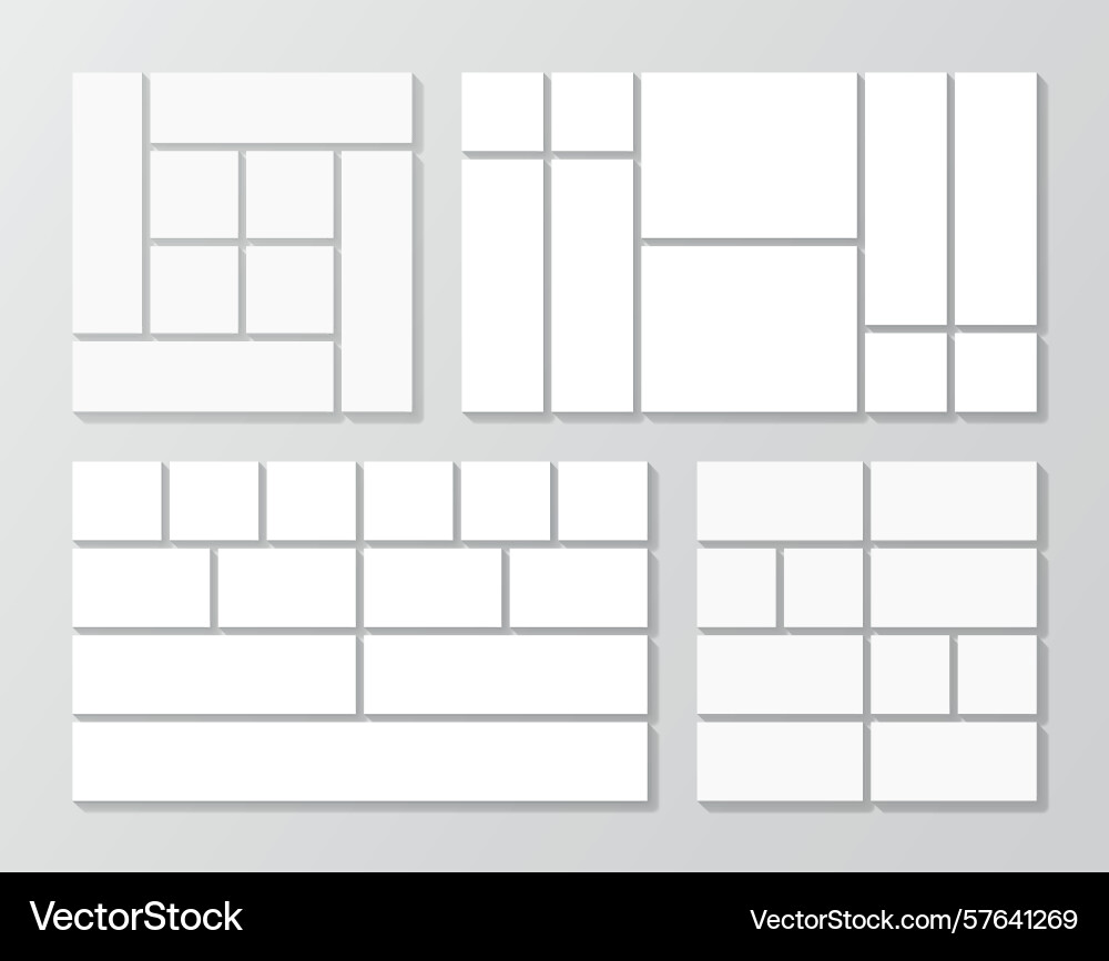 Abstract forms layout moodboard template set Abstract forms layout moodboard template set vector image