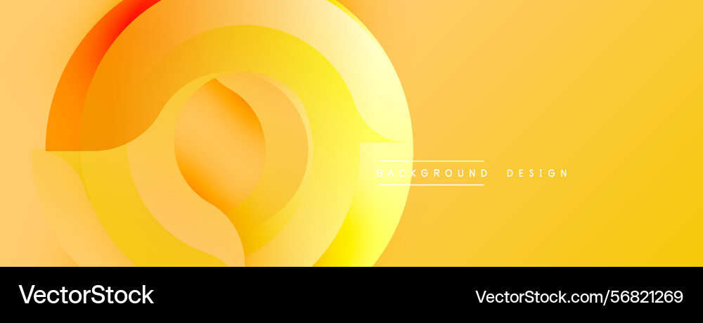 Abstract yellow design overlapping layers create Vector Image