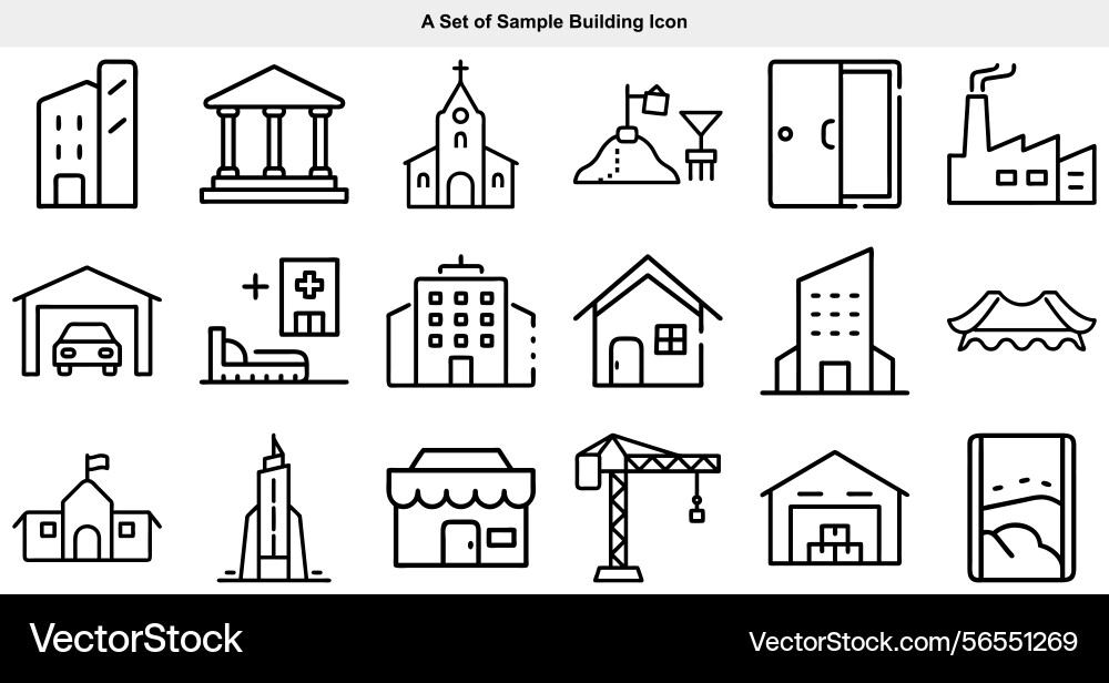 Building icons architecture collection Vector Image