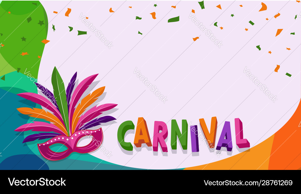 Carnival backgroundbrazillian parade poster Carnival backgroundbrazillian parade poster vector image