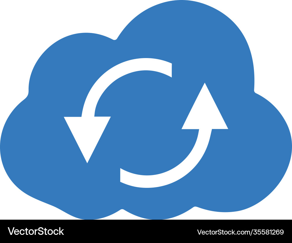 Cloud refresh sync icon graphics vector image