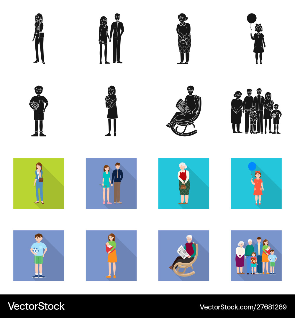 Design character and avatar icon set Design character and avatar icon set vector image