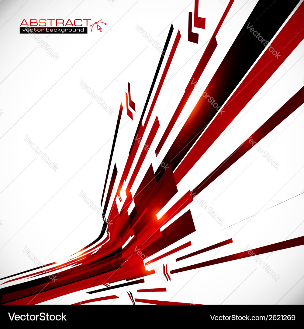 Dynamic Red and Black Line Background vector image