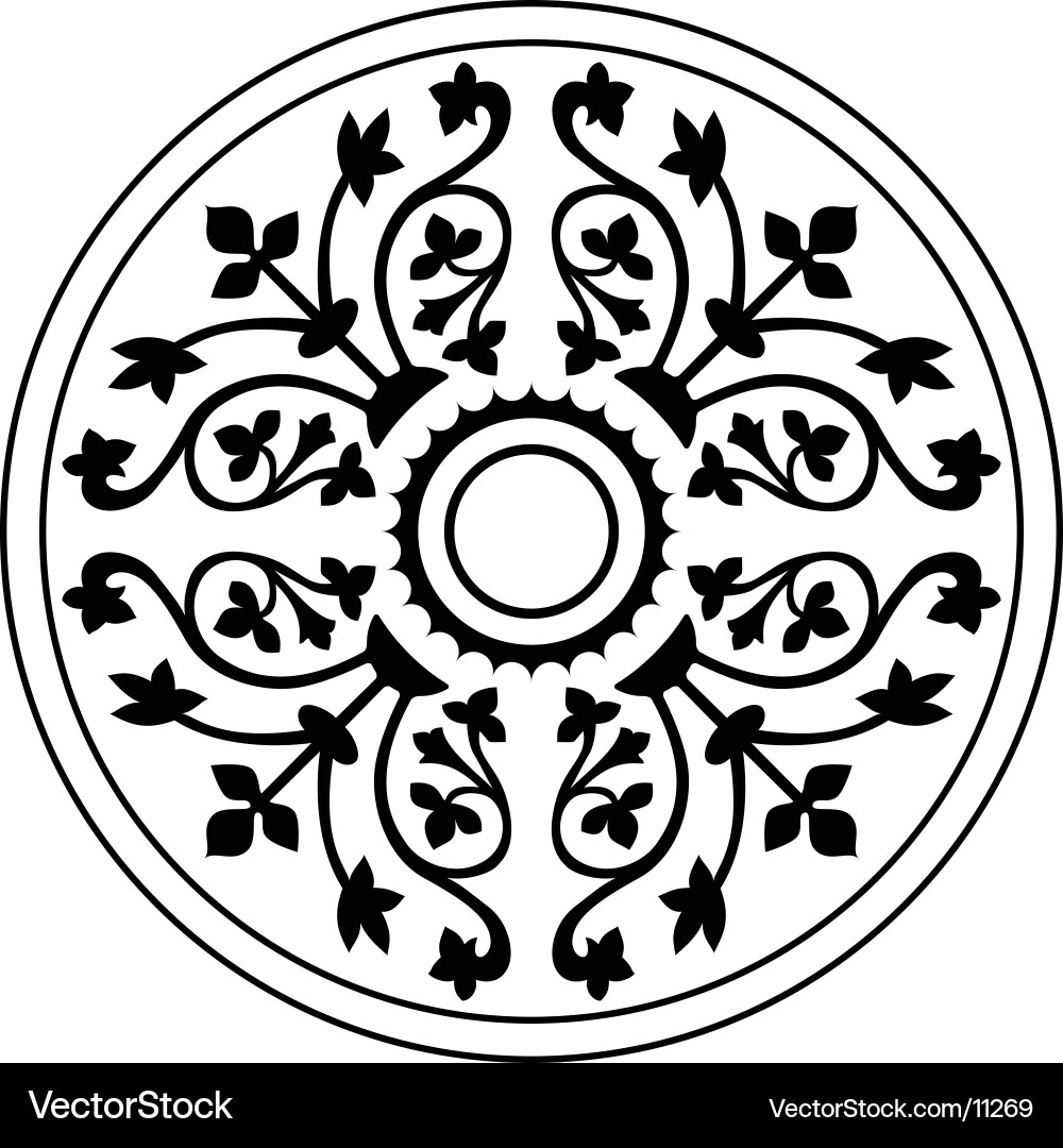 Floral Scroll Pattern vector image