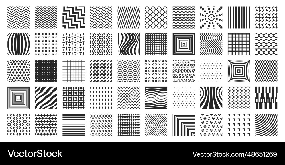 Geometric Square Patterns vector image