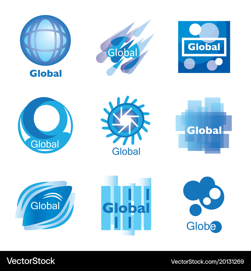 Global network set Vector Image