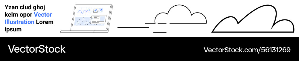 Laptop screen displaying data with minimalistic Laptop screen displaying data with minimalistic vector image
