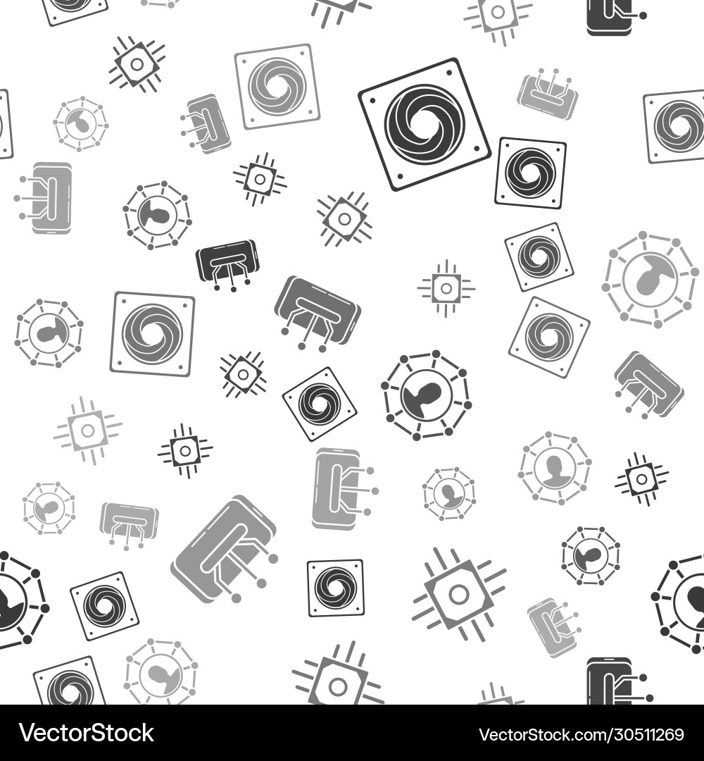 Set computer cooler processor project team base Set computer cooler processor project team base vector image