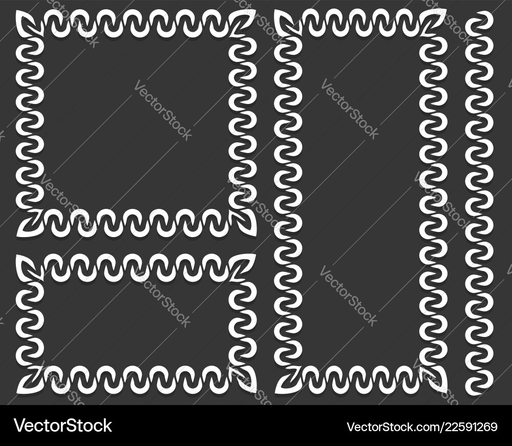 Set of decorative frames in different sizes Set of decorative frames in different sizes vector image