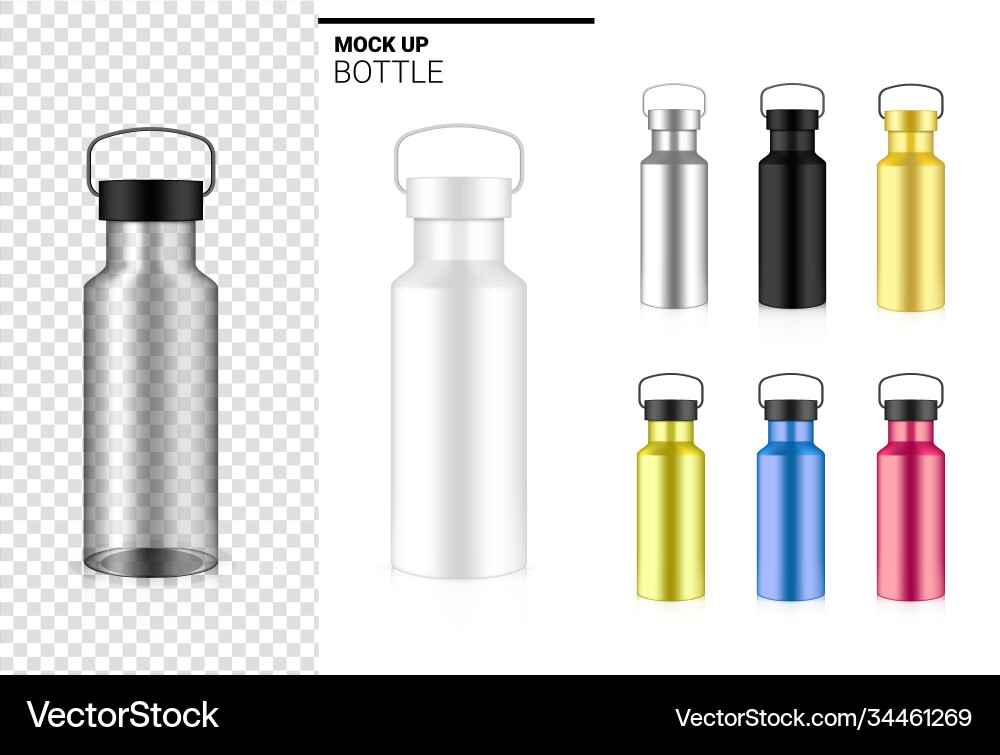 Transparente Flasche 3d mock auf realistischen Kunststoff Transparente Flasche 3d mock auf realistischen Kunststoff vektorbild