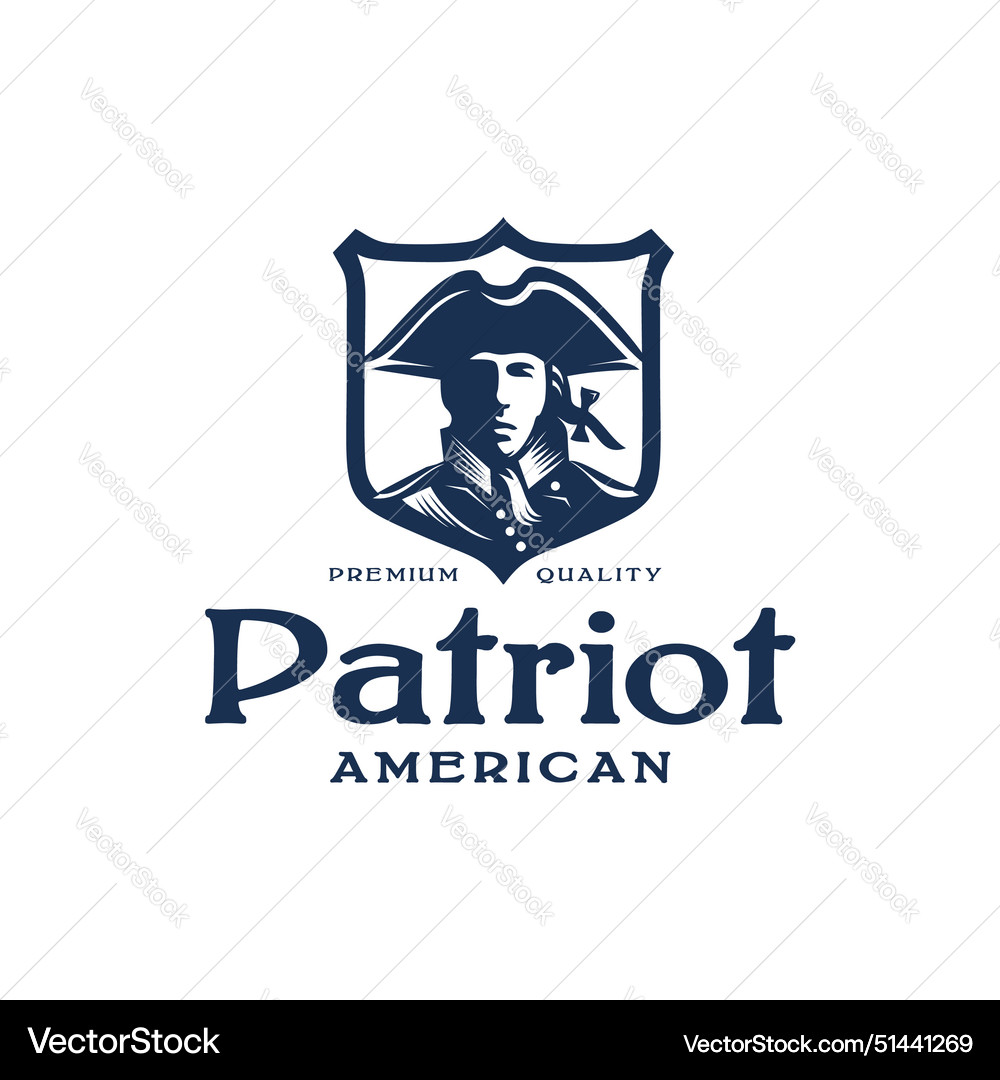 Tricorn Soldier - Revolutionary War Vector Image