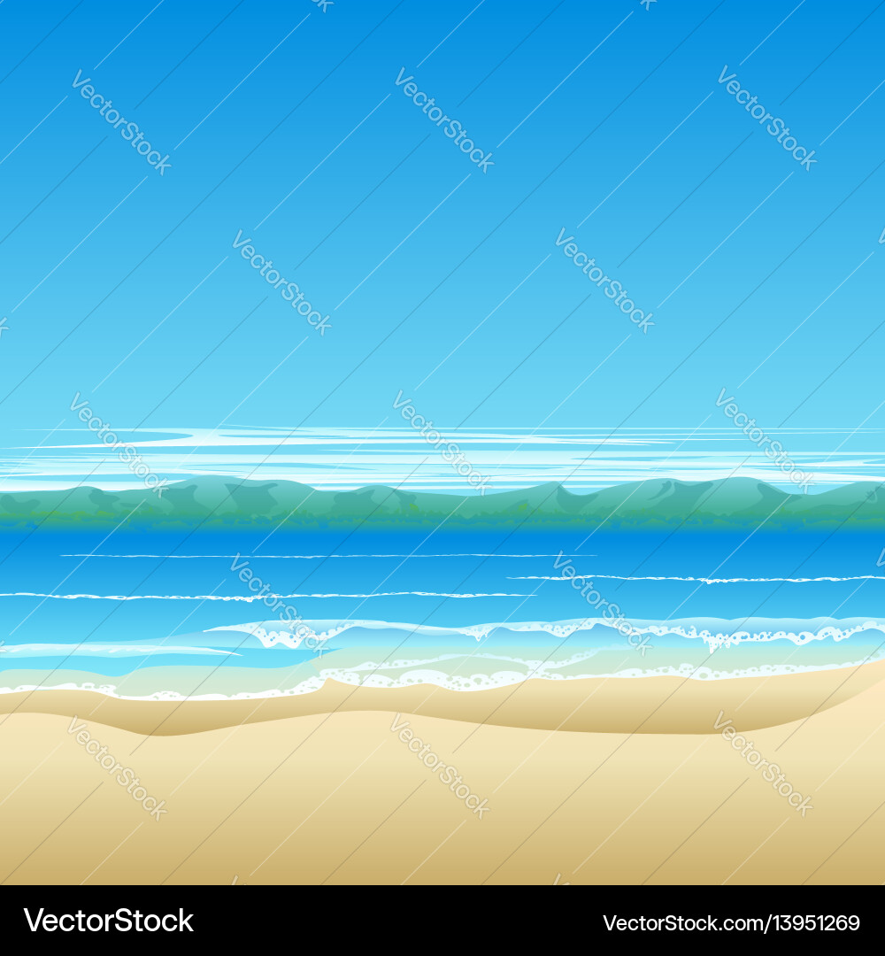 Tropical beach background Royalty Free Vector Image