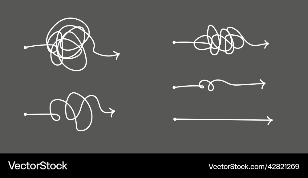 Way to solve a complex idea process Way to solve a complex idea process vector image