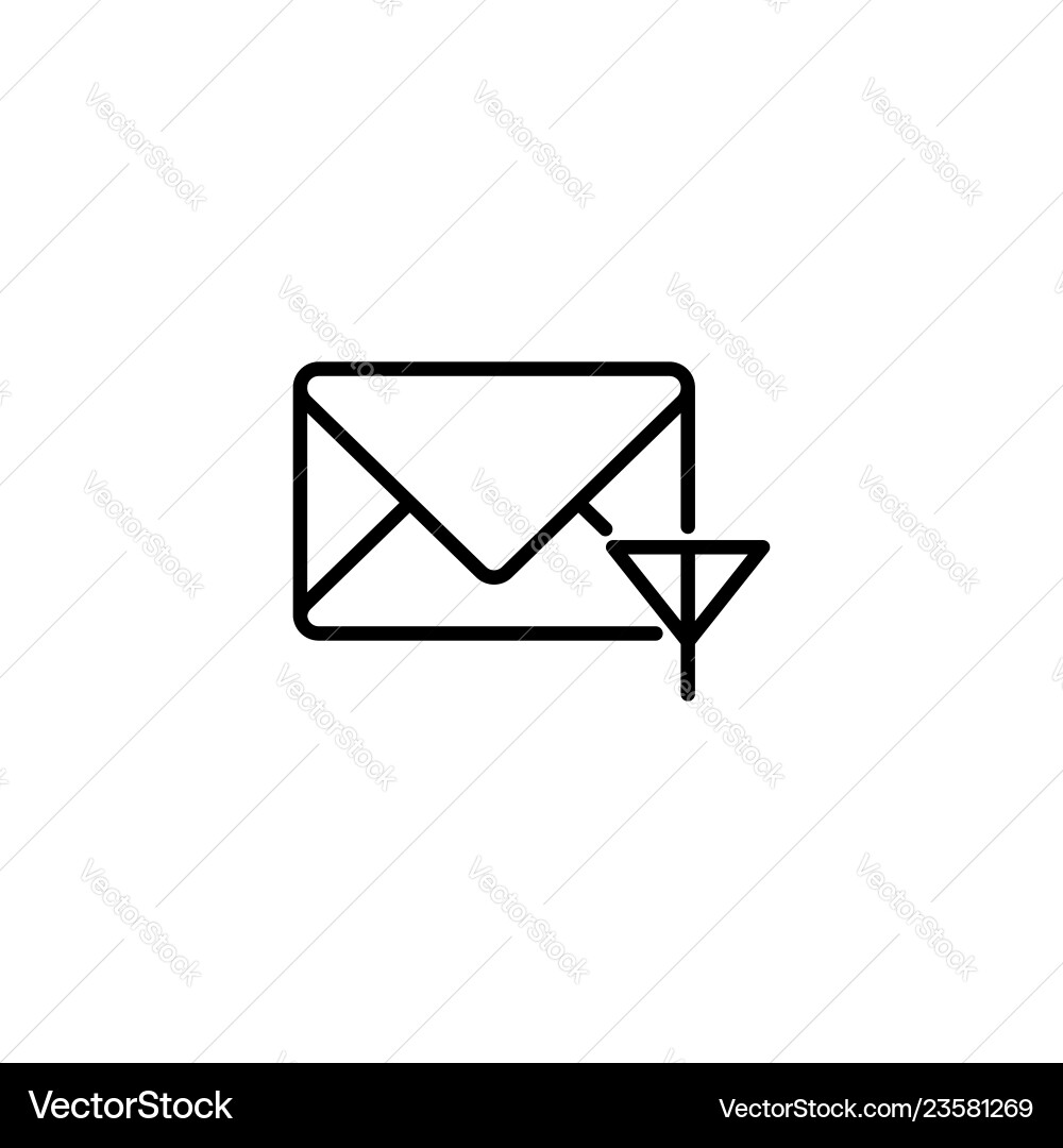 Web line icon network communication envelope Web line icon network communication envelope Vector Image