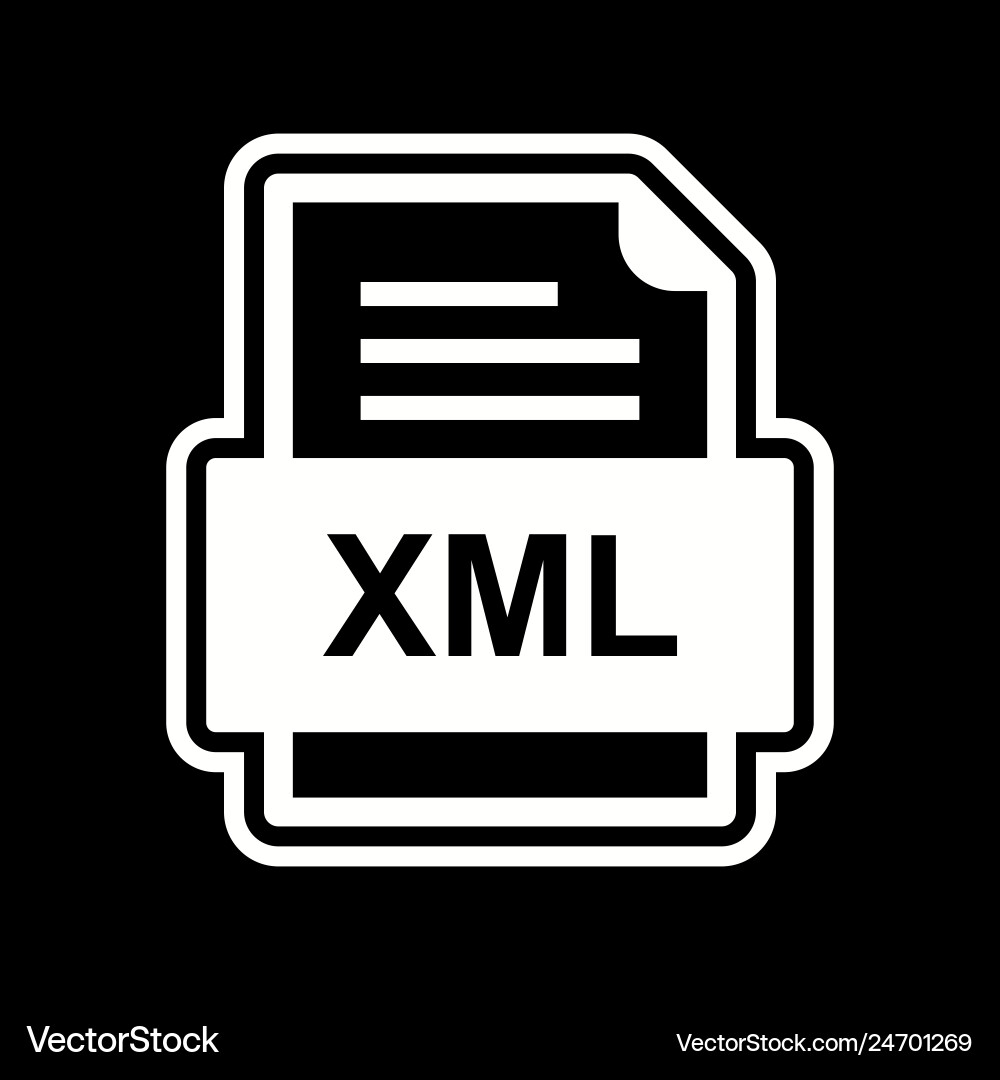 Xml file document icon Vector Image