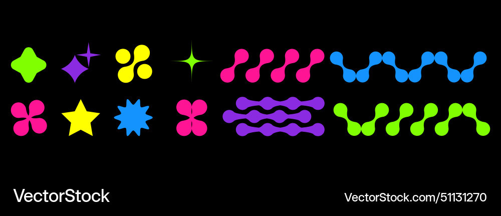 Abstract shapes in y2k style brutalist retro Abstract shapes in y2k style brutalist retro vector image