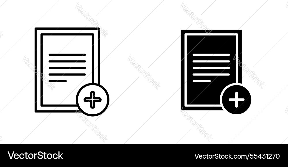 Add document icons set in filled and strokes Add document icons set in filled and strokes vector image