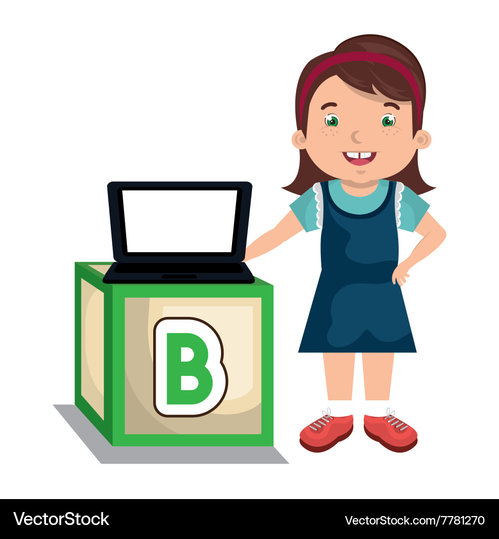 Children using computer design Vector Image