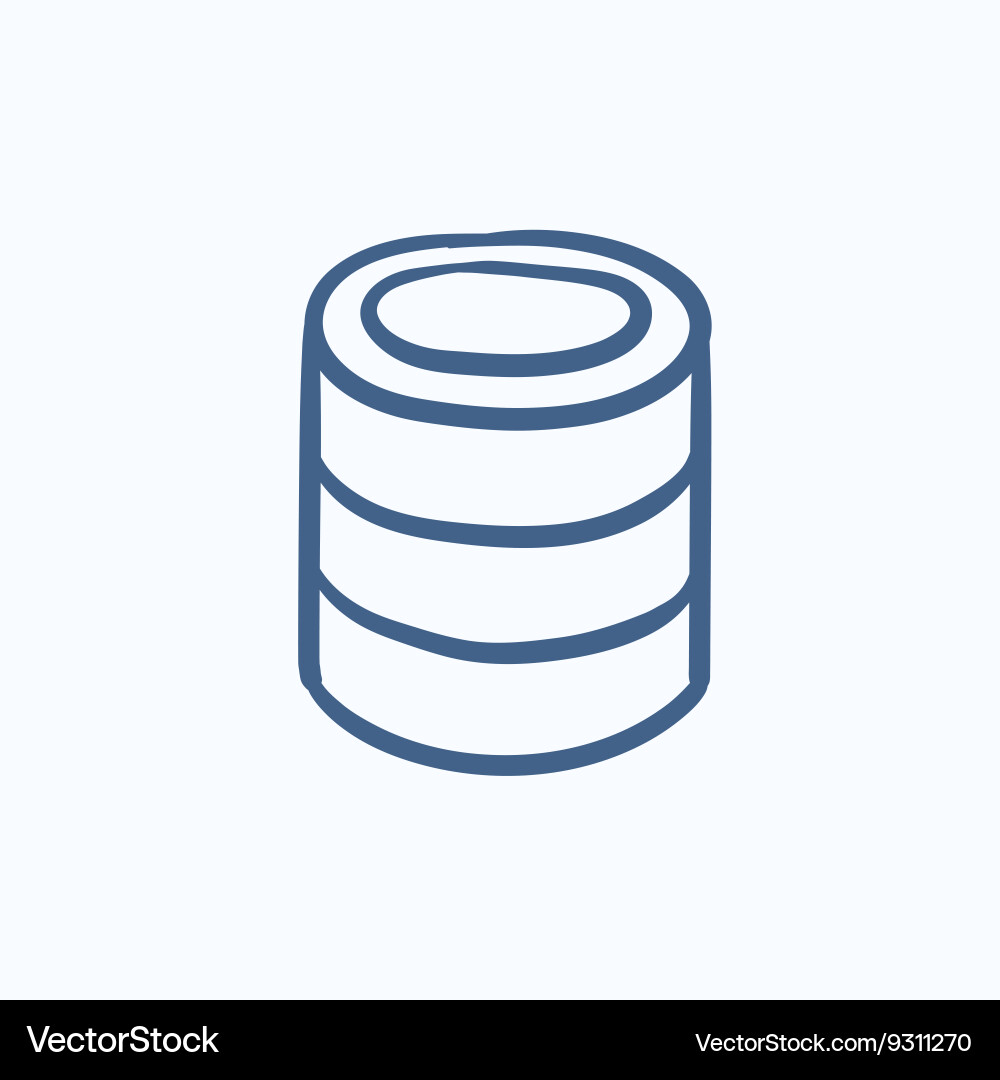 Computer server sketch icon Vector Image