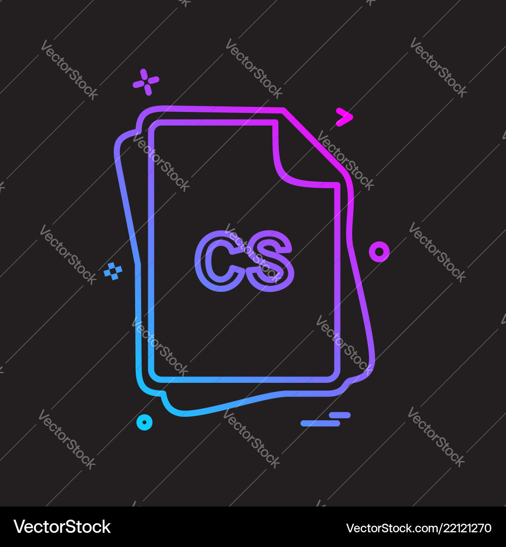 CS File Type Icon vector image