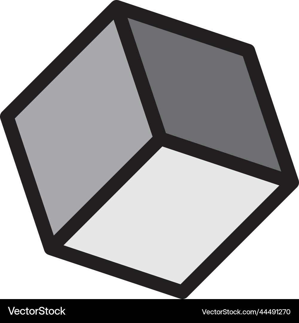 Cube-Symbol quaderförmiges Blockformelement Cube-Symbol quaderförmiges Blockformelement vektorbild
