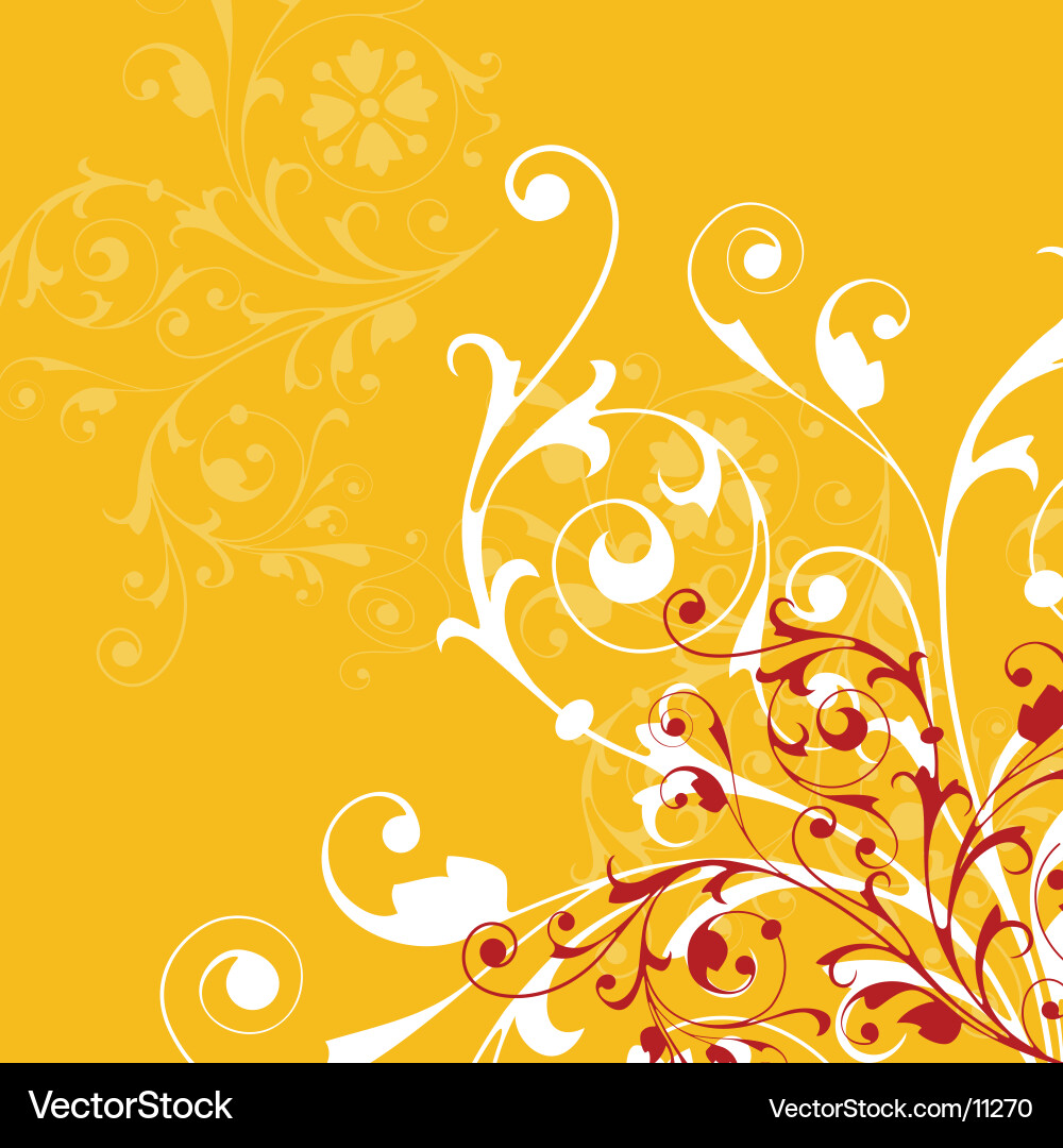 Floral Scroll Pattern Vector Image