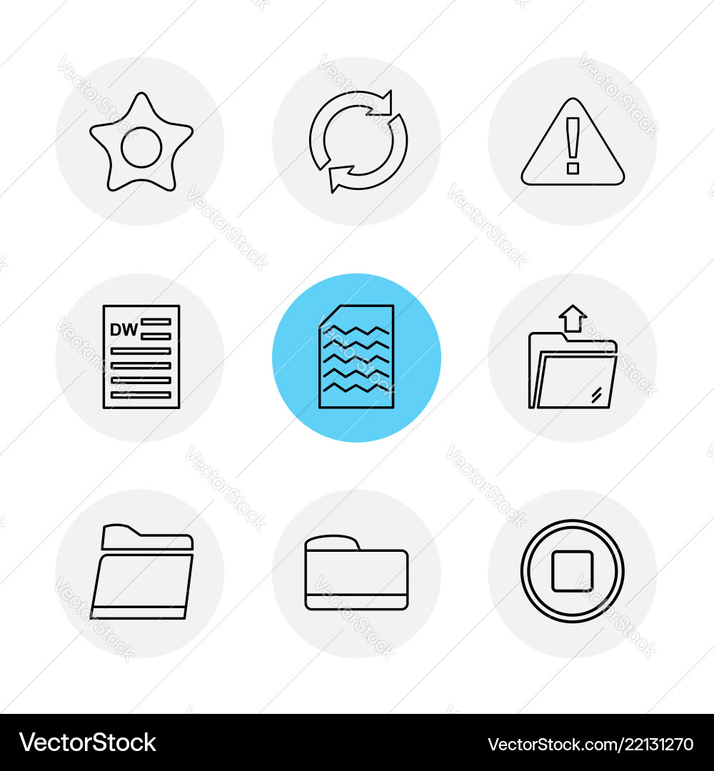 Folder files directory search code eps icons vector image