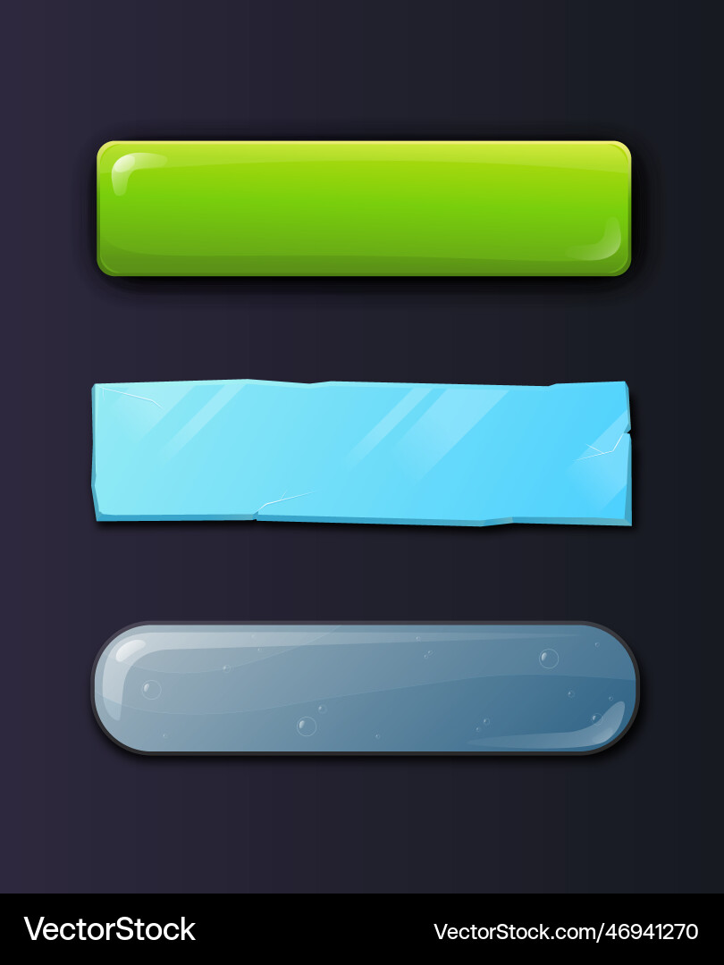 Game buttons set Game buttons set vector image