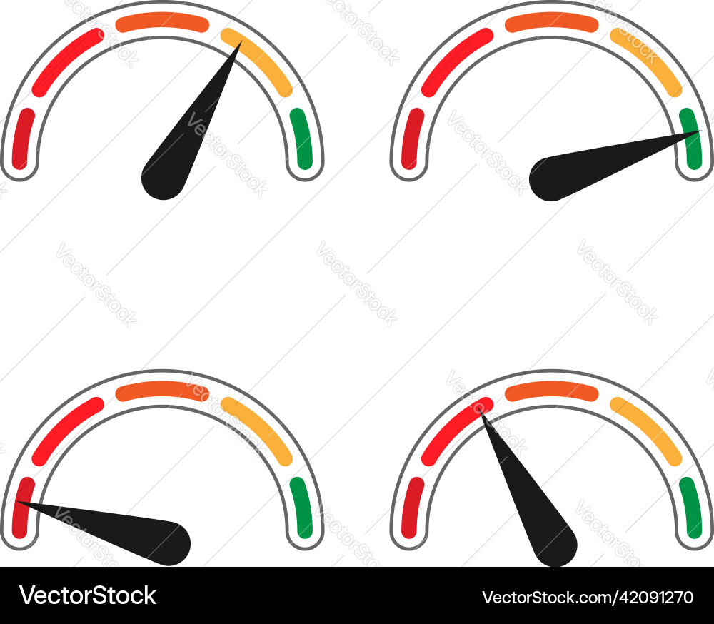 Gauge meter level indicator icon symbol Gauge meter level indicator icon symbol Vector Image
