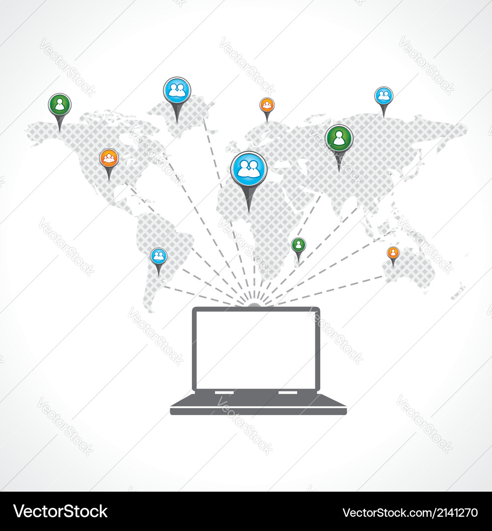 Global Connection Network vector image