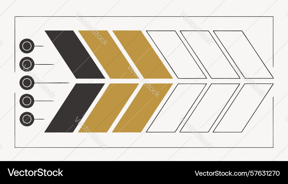 Infographic arrow headers with color options vector image
