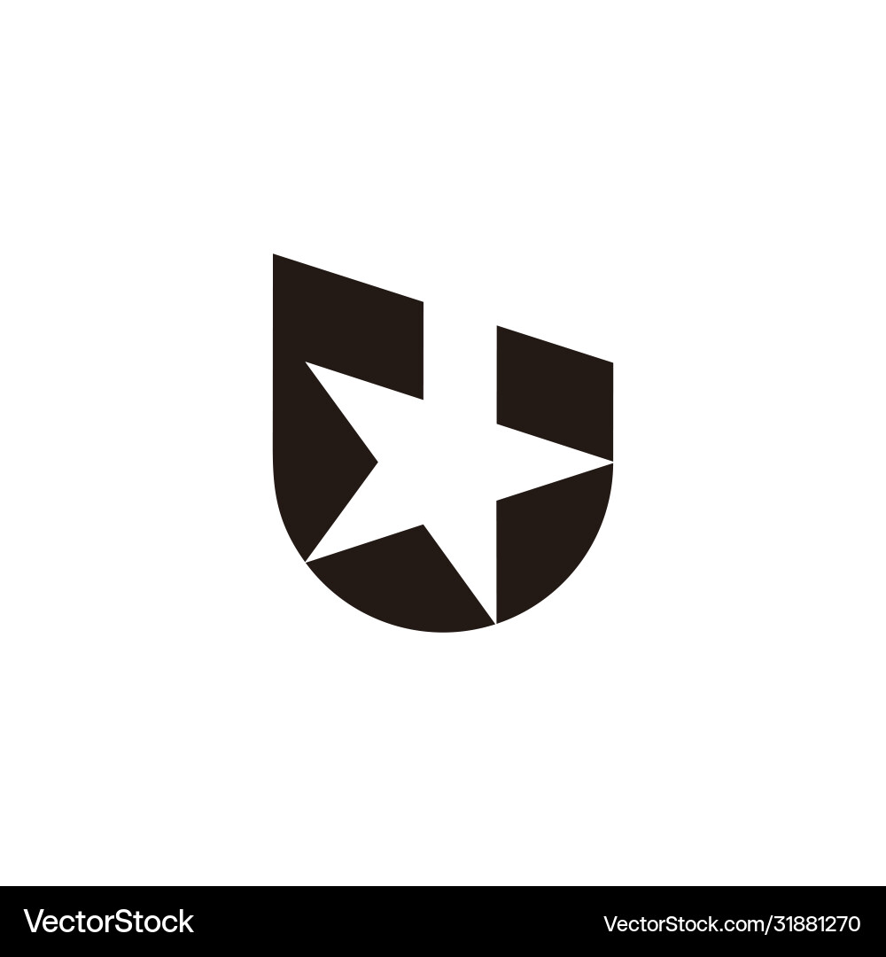 Letter u star geometric simple symbol logo – Royalty-Free Vector |  VectorStock, image size:1000x1080